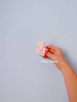 Bunny Usagi Pin (Pink Bow) |Kawaii Pin | Cute bunny Pins | Fairy Kei