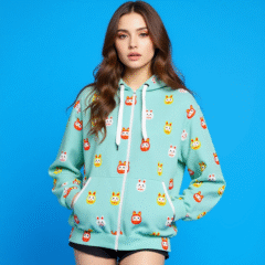 Lucky Cat Unisex Zip Hooded Sweatshirt | Plus Size | Kawaii Hoodie