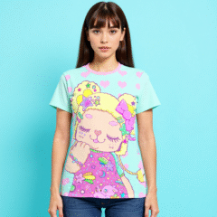 Decora Ruru Bear Pastel Cotton T-Shirt | Harajuku Style | Kawaii T-shirt